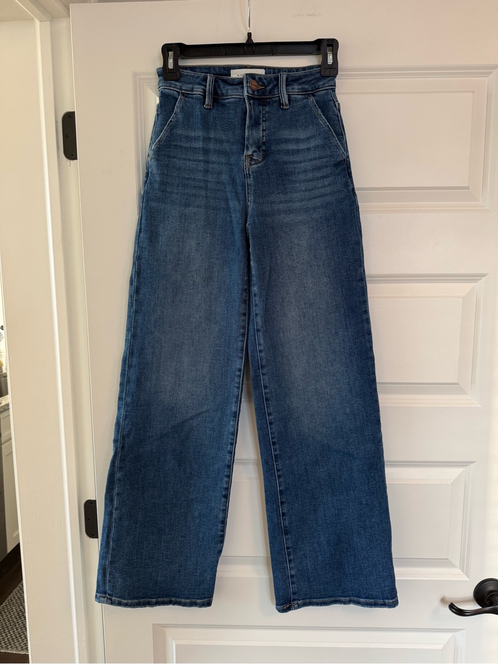 Risen High Rise Wide Leg Jeans